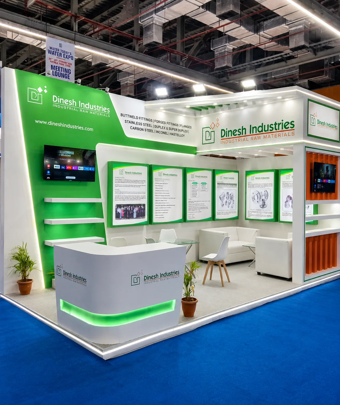 top exhibition stall design and fabrication for Indus-Tech Expo